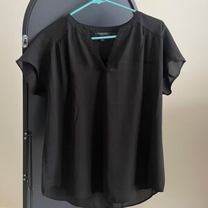 Short sleeve, V-neck blouse